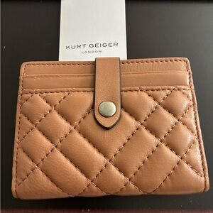 Kurt Geiger Brown Quilted Card Holder